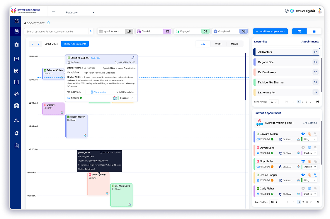 EMR dashboard preview